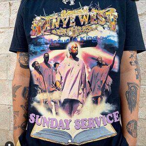 Kanye West x Dbruze Vintage Style Jesus Is King Sunday Service shirt Kanye Yeezy